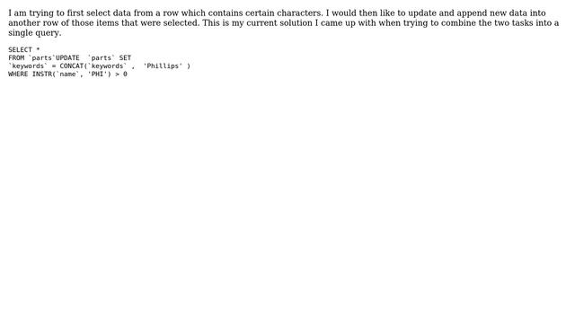 Databases: Select and update specific mysql data in single query смотреть онлайн