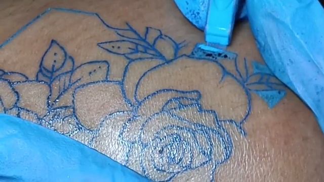 Blue Rose Tattoo | Time Lapse смотреть онлайн