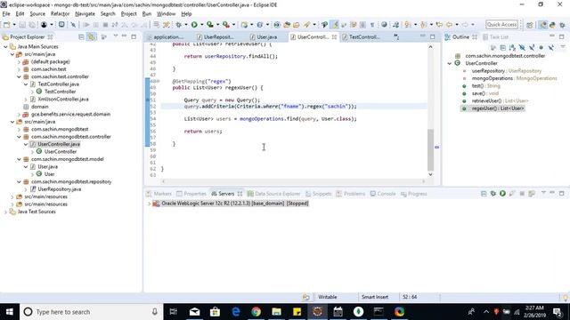 Mongo DB regex Search Using SpringBoot смотреть онлайн
