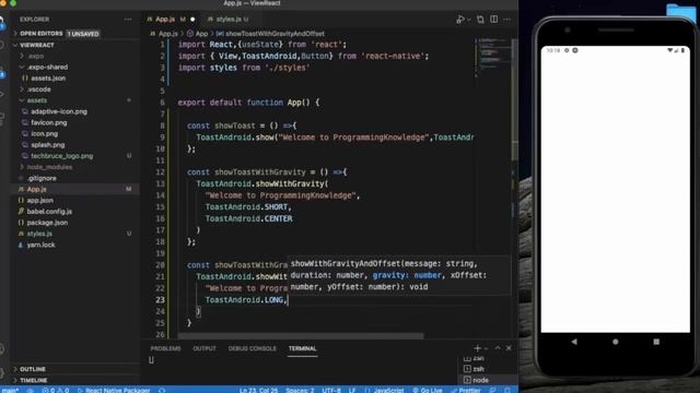 React Native Tutorial - ToastAndroid - React Native смотреть онлайн