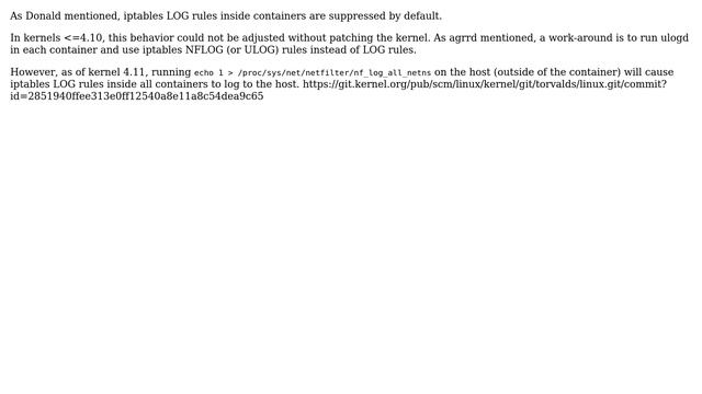 Iptables LOG rule inside a network namespace (4 Solutions!!) смотреть онлайн