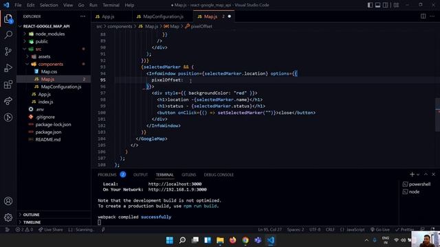 Adjust InfoWindow Position in ReactGoogleMapApi || part-2 #reactjs #googlemaps смотреть онлайн
