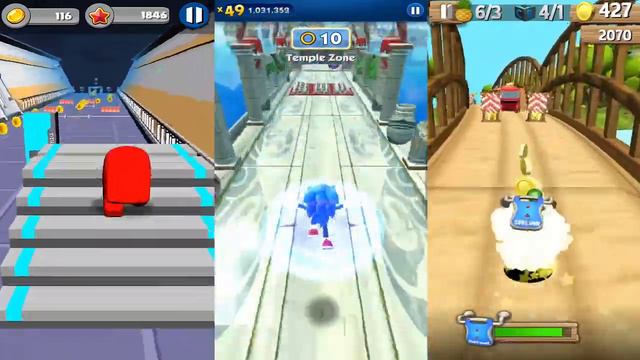 Sonic Dash vs Dame tu Cosita Alien Run vs Among Us Rush - Movie Sonic vs All Bosses Zazz Eggman смотреть онлайн