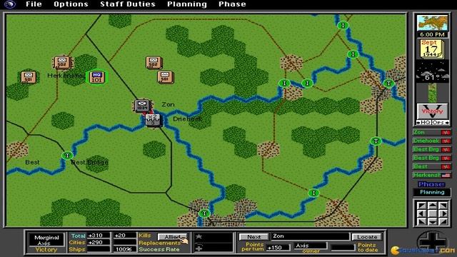 V for Victory: Market Garden gameplay (PC Game, 1993) смотреть онлайн