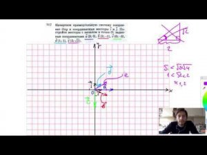 №917. Начертите прямоугольную систему координат Оху и координатные векторы i и j. Постройте