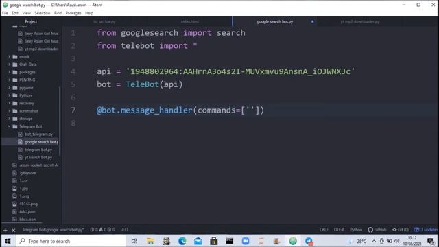Part 4 || Pencarian Google pada Chatbot Telegram (Telebot) смотреть онлайн