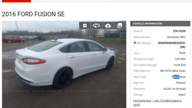 2016 Ford Fusion SE смотреть онлайн