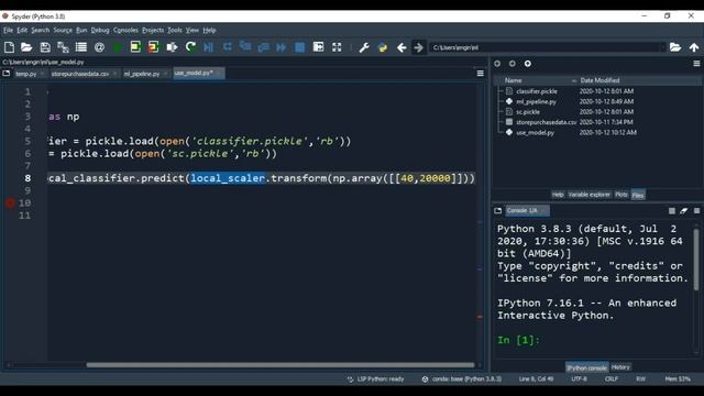 Machine Learning Model Deployment using Pickle Flask - using a pickle file in local environment смотреть онлайн