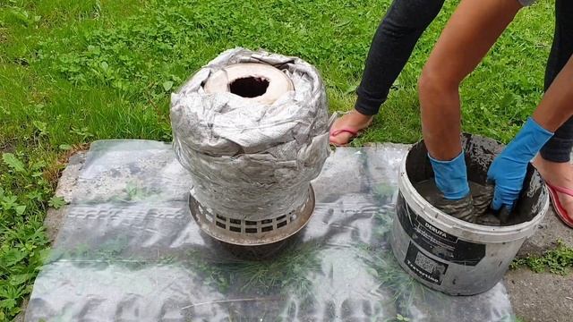 Клумбы, кашпо для сада своими руками/ поделки из цемента / идеи для сада смотреть онлайн