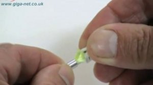 Установка волоконно-оптического коннектора клеевая технология