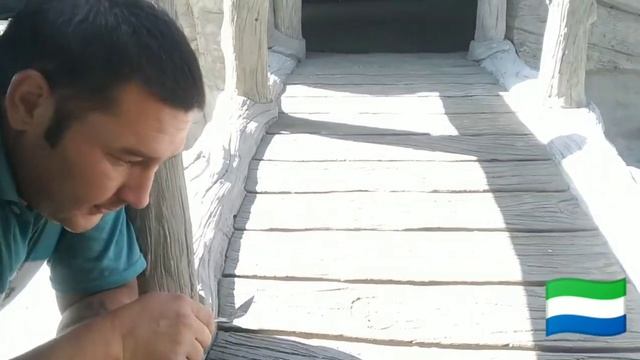 Мастер класс, как сделать текстуру старой доски из арт бетона! смотреть онлайн