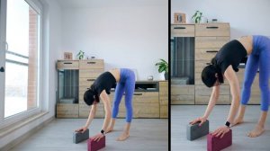 Фитнес-йога на все тело. С оборудованием — кубики для йоги