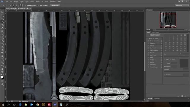 CSGO - Butterfly Damascus Steel Photoshop SpeedArt + Skin Showcase смотреть онлайн