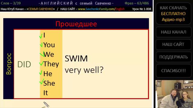 Английский /1-008/ Английский язык / Английский с семьей Савченко / английский язык для всех смотреть онлайн