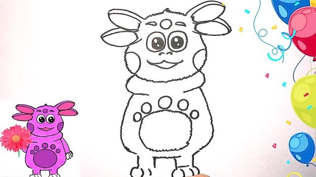 Как нарисовать ЛУНТИКА / ЛУНТИК / раскраска для детей / РиСоваКа ТВ смотреть онлайн