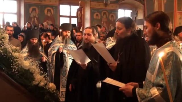 Праздничная всенощная Благовещения в Оптиной Пустыни смотреть онлайн
