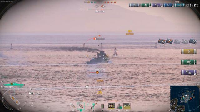 Красиво остановили тараном ПМК треш. Линкор Gneisenau World of Warships смотреть онлайн