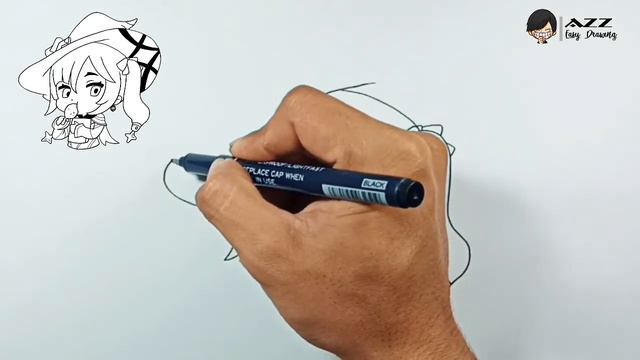 How to draw Mona from Genshin Impact смотреть онлайн