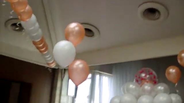 Оформление свадебного зала воздушными шарами. смотреть онлайн
