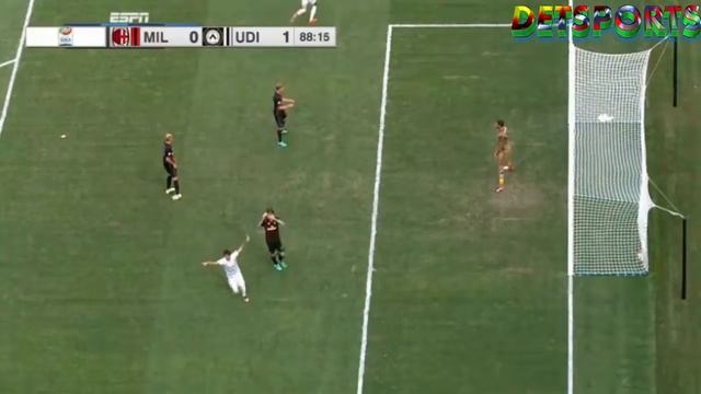 AC Milan 0-1 Udinese GOL DE STIPE PERICA смотреть онлайн
