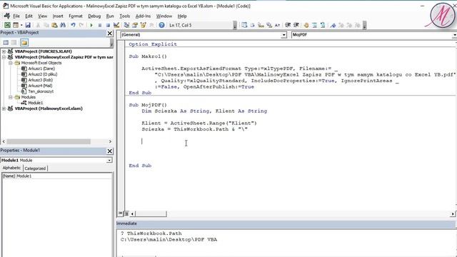 Excel VBA: zapisz plik jako PDF w tym samym folderze смотреть онлайн