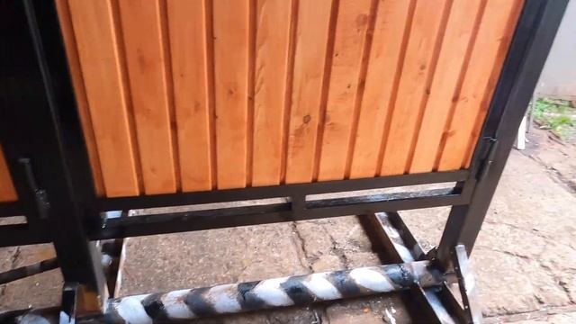 Деревянные ворота в металлическом каркасе смотреть онлайн