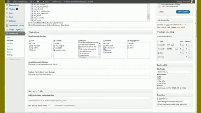 WordPress Plugins Series -- BackWPup backup plugin. смотреть онлайн