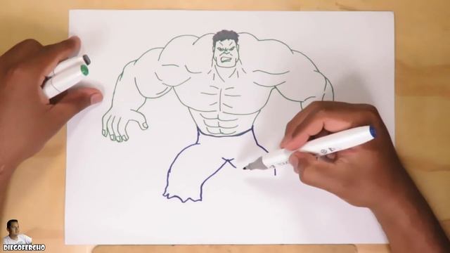 Cómo dibujar y pintar a Hulk de Avengers - How to draw Avengers Hulk смотреть онлайн