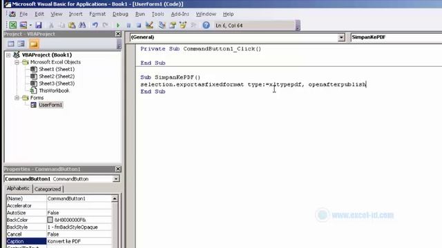 Cara Membuat Konversi Excel ke PDF berbasis VBA смотреть онлайн