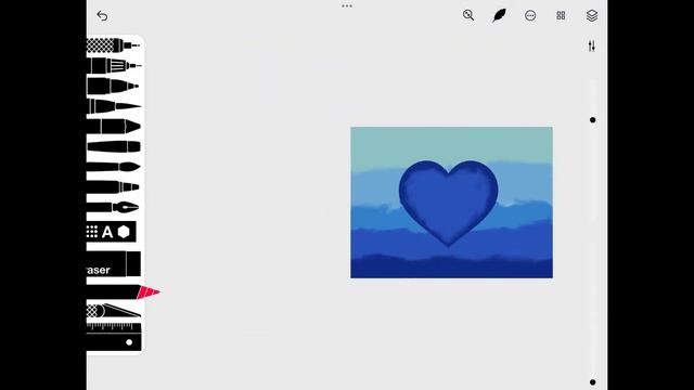 Creating a blue heart ? on Tayasui Sketches! смотреть онлайн