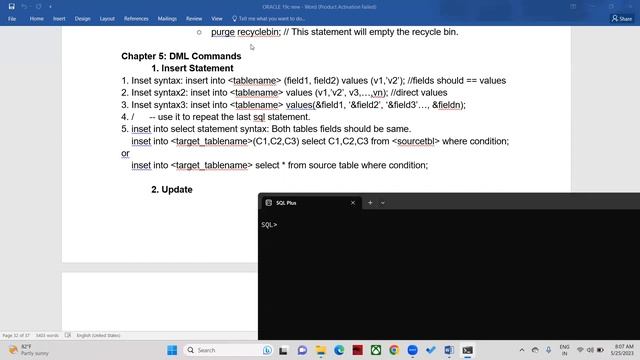 oracle 19c tutorial - DML - insert, update, delete commands - SQL tutorial by lokesh jammugani смотреть онлайн