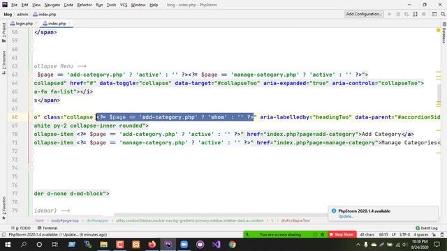 Blog With PHP - Dynamic page load, menu active and save category смотреть онлайн