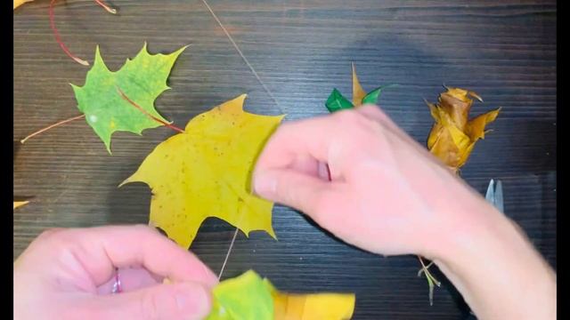 Розы из кленовых листьев смотреть онлайн