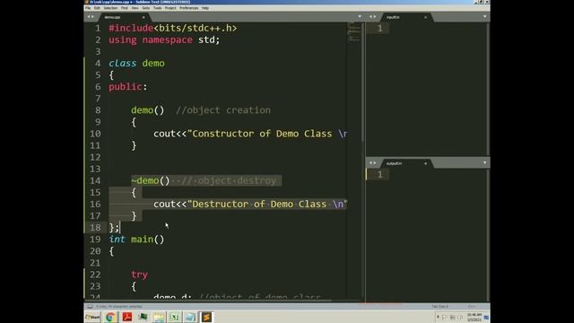 Exception Handling- Object Destroy in Try & Order of Execution of Constructor & Destructor in C++ смотреть онлайн