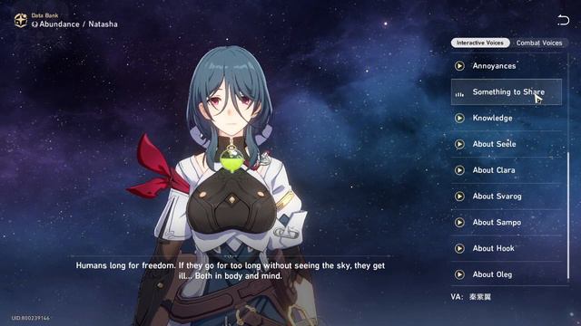 Natasha Voice Lines Chinese Honkai Star Rail смотреть онлайн