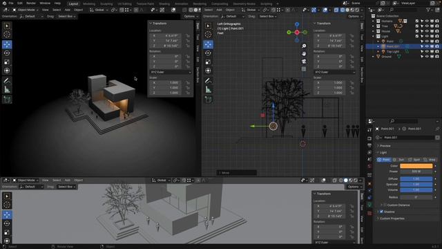 Architecture Mass Lighting Study With Blender And EeVee