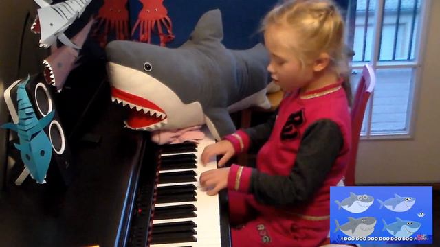 Baby shark piano easy to play смотреть онлайн