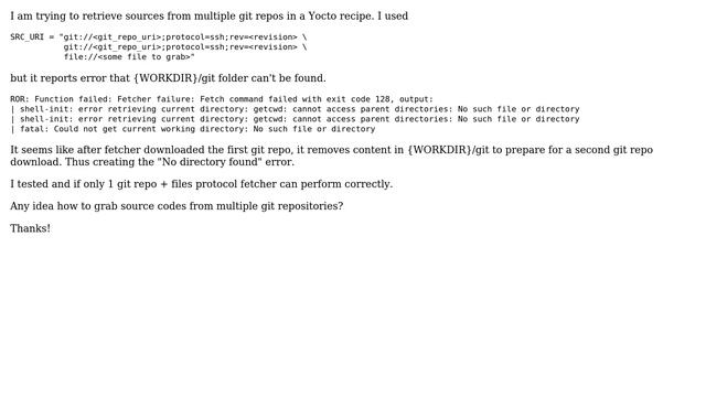 Unix & Linux: grab git repo from multiple sources in Yocto recipe (2 Solutions!!) смотреть онлайн