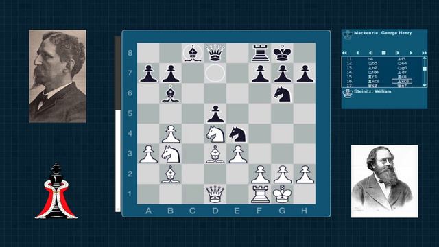 Steinitz, Wilhelm x Mackenzie, George Henry. English Opening. ECO - A13. 1882. смотреть онлайн