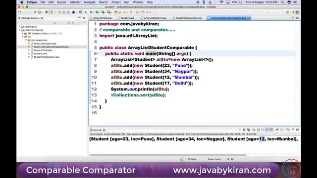 Comparable Comparator - JAVA BY KIRAN | JAVA | SELENIUM | PYTHON смотреть онлайн