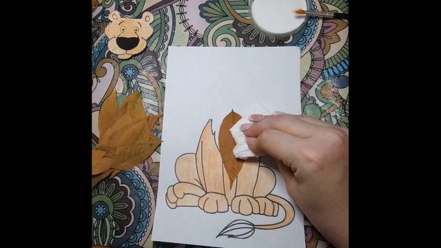 Занятие в кружке "Рябинушка". Тема: "Работа с природным материалом. Аппликация "Львенок". смотреть онлайн