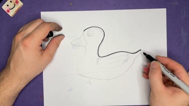Как нарисовать Утку Легко / How to draw a Duck Easy смотреть онлайн