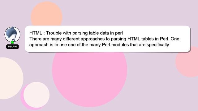 HTML : Trouble with parsing table data in perl смотреть онлайн