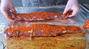 Сочная свиная вырезка с овощами