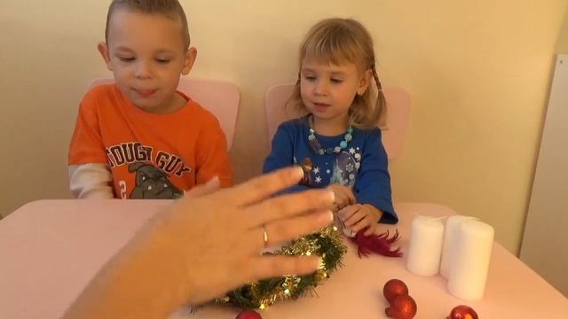 DIY Новогодний Рождественский венок своими руками Первая Адвента Зажигаем Свечку смотреть онлайн
