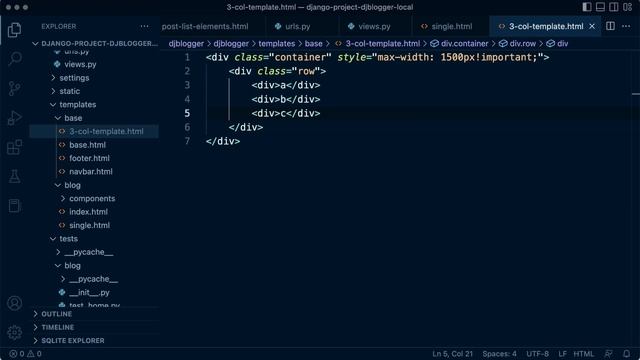 Django Project | 3 Column Template смотреть онлайн