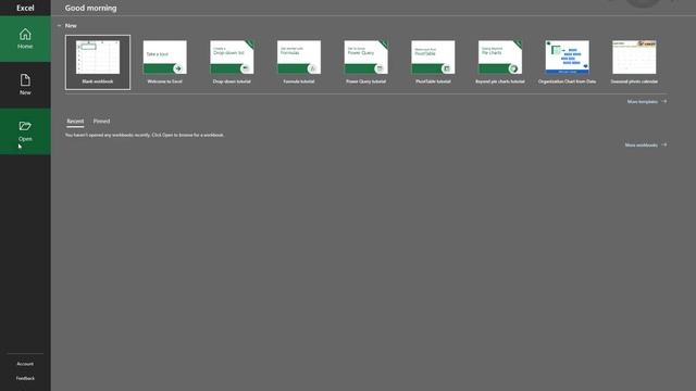 Opening a New Workbook in Excel 2019 смотреть онлайн