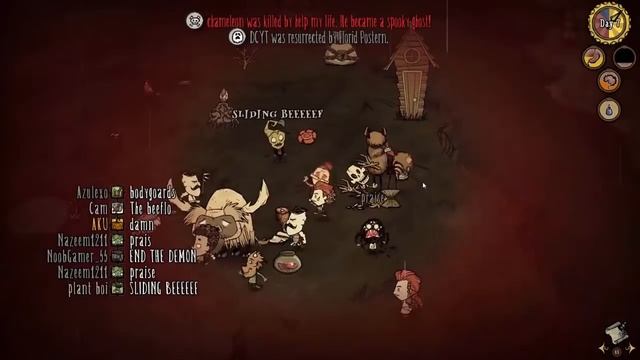 Don't Starve with too many mods (Random spawner, Pick up anything, Shared stats, 1HP equality) смотреть онлайн