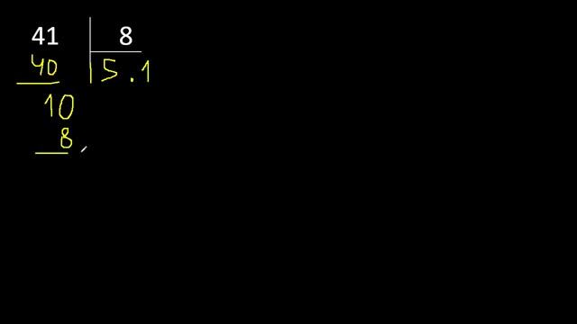 Dividir 41 entre 8 , division inexacta con resultado decimal . Como se dividen 2 numeros смотреть онлайн