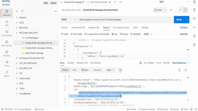 How to send a draft email message using Microsoft Graph REST API | POSTMAN | Outlook, EMail, office смотреть онлайн